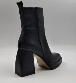 TRONCHETTI PELLE TACCO QUADRATO