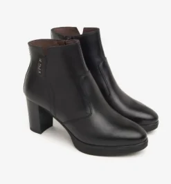 TRONCHETTI PELLE TACCO SQUADRATO