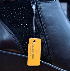 TRONCHETTI VALLEVERDE PELLE STRASS NERI